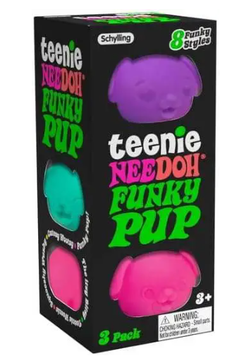 Needoh Teenie Funky Pups 3 Pack (Random Color)
