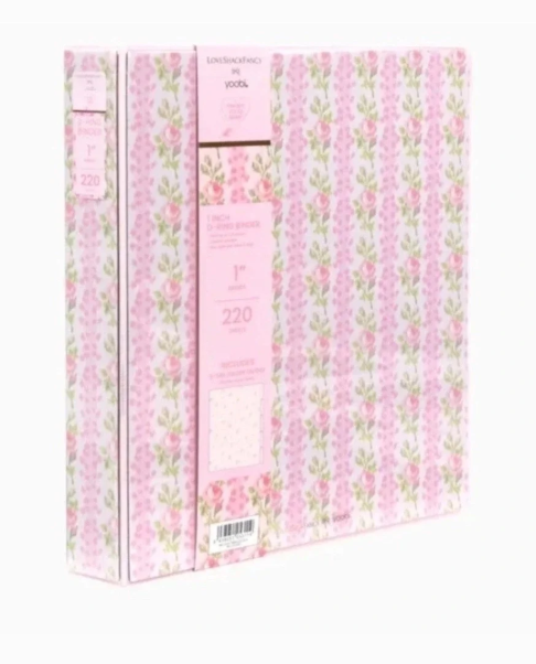 Love Shack Fancy Binder Blooming Heirloom Floral Pink Trapper Keeper NEW Target