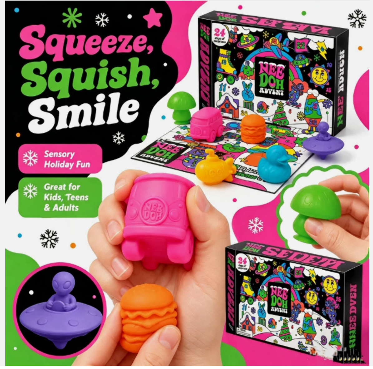 Schylling Nee-Doh 2026 Christmas Squishmas Advent Calendar